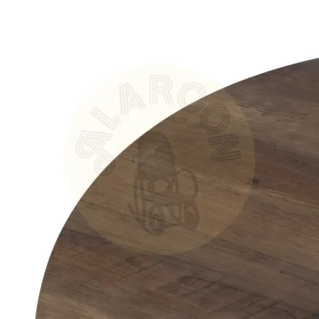 Mesa de comedor para salón marrón y negro en DM y metal 120x120x75cm - Ixia - 608698IX - foto-secundaria-1