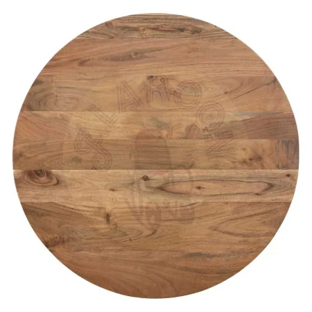 Juego de 2 mesas de centro en madera de acacia y metal acabado natural 70x70x40cm - Ixia - 608747IX - foto-secundaria-6
