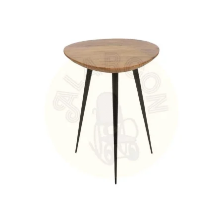 Set de 3 mesas de centro en madera de acacia y hierro color natural 86x81x43cm - Ixia - 608754IX - foto-secundaria-2