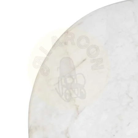 Mesa de centro blanco y natural en mármol y madera de mango 135x80x35cm - Ixia - 608770IX - foto-secundaria-1