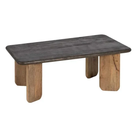 Mesa de centro madera de mango natural marrón 120x60x45cm - Ixia - 608868IX - foto-blanco
