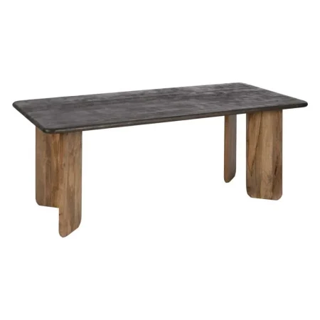 Mesa de comedor en madera de mango natural marrón 200x100x76cm - Ixia - 608869IX - foto-blanco