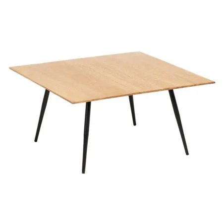 Mesa de centro en madera de acacia y hierro color natural y negro 80x80x40cm - Ixia - 608910IX - foto-blanco