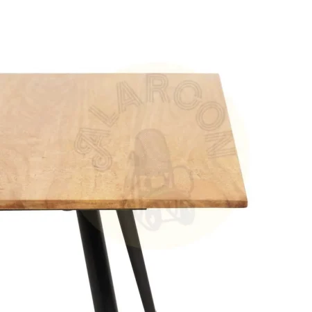 Mesa de centro en madera de acacia y hierro color natural y negro 80x80x40cm - Ixia - 608910IX - foto-secundaria-1