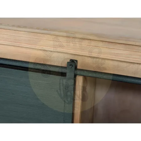 Aparador industrial en madera de mango y metal con 6 cajones y 2 puertas correderas gris oscuro envejecido 190x40x85cm - Giner y Colomer - 6089GYC - foto-secundaria-3