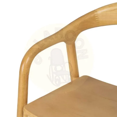 Silla de madera de olmo natural con asiento en DM para salón 55x60x77cm - Ixia - 609024IX - foto-secundaria-3