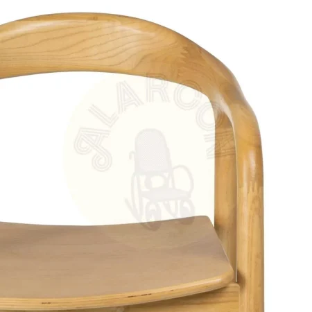 Silla de madera de olmo natural con asiento en DM para salón 55x60x77cm - Ixia - 609024IX - foto-secundaria-4