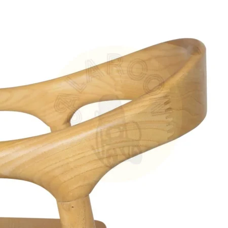 Silla de madera de olmo natural con asiento en DM para salón 55x60x77cm - Ixia - 609024IX - foto-secundaria-6