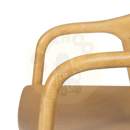 Silla de madera de olmo natural con asiento en DM para salón 55x60x77cm - Ixia - 609024IX - foto-secundaria-7