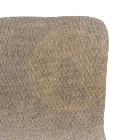 Silla tapizada beige en tejido 100% poliéster con patas de acero para salón 44x55x82cm - Ixia - 609317IX - foto-secundaria-3