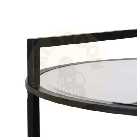Mesita metálica con espejo negro para salón 59x59x67.50cm - Ixia - 609370IX - foto-secundaria-1