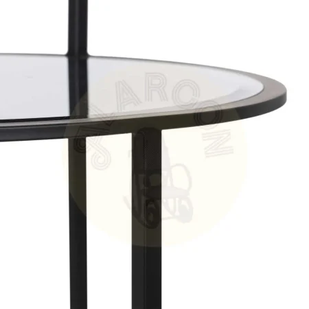 Mesita metálica con espejo negro para salón 59x59x67.50cm - Ixia - 609370IX - foto-secundaria-2