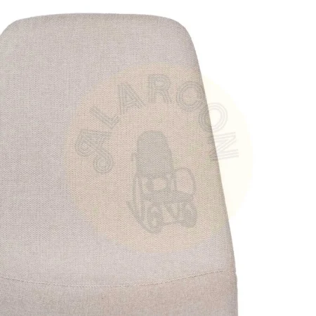 Silla tapizada crema en tejido poliéster con estructura metálica 43x52x87cm - Ixia - 609567IX - foto-secundaria-3