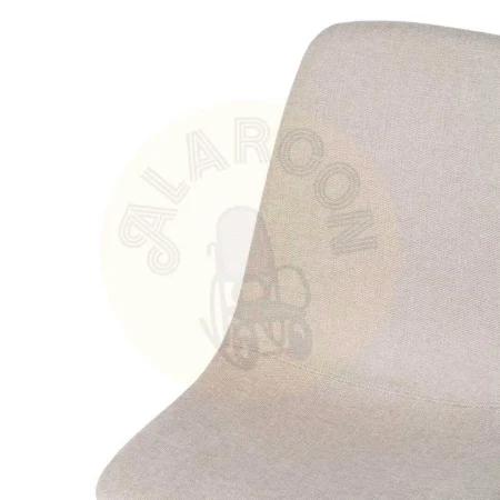 Silla tapizada crema en tejido poliéster con estructura metálica 43x52x87cm - Ixia - 609567IX - foto-secundaria-4