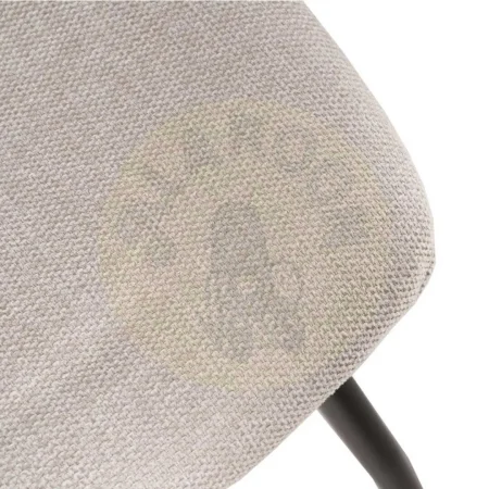 Silla tapizada crema en tejido poliéster con estructura metálica 43x52x87cm - Ixia - 609567IX - foto-secundaria-7