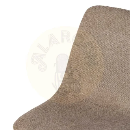 Silla tapizada taupe en tejido 100% poliéster con estructura de metal 43x52x87cm - Ixia - 609568IX - foto-secundaria-4