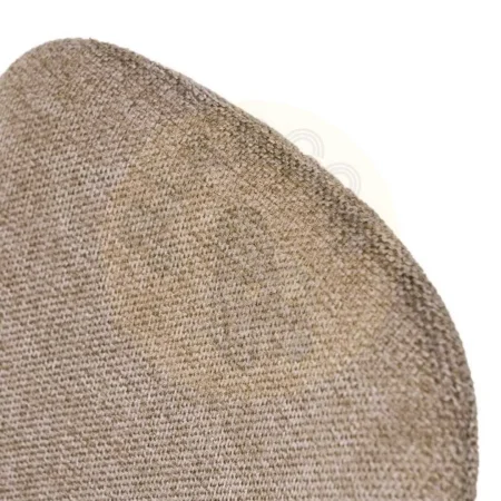 Silla tapizada taupe en tejido 100% poliéster con estructura de metal 43x52x87cm - Ixia - 609568IX - foto-secundaria-5