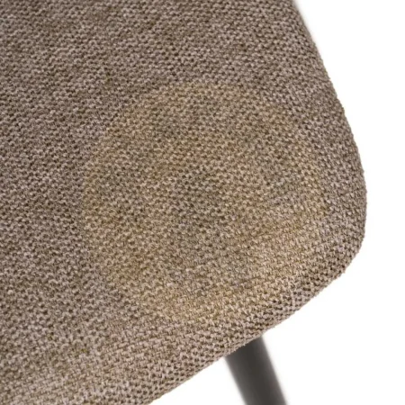 Silla tapizada taupe en tejido 100% poliéster con estructura de metal 43x52x87cm - Ixia - 609568IX - foto-secundaria-7