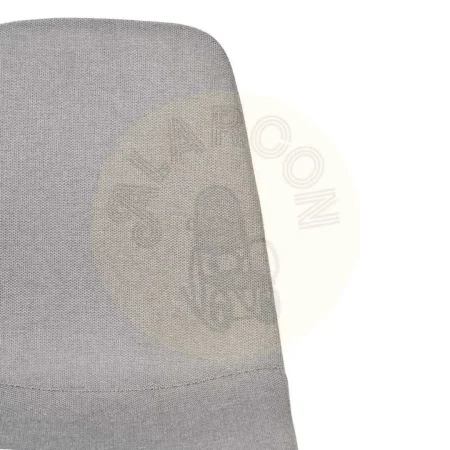 Silla comedor gris tapizada en tejido con estructura metálica 43x52x87cm - Ixia - 609572IX - foto-secundaria-3