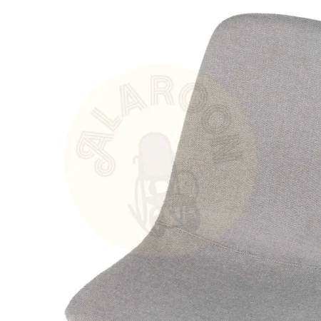 Silla comedor gris tapizada en tejido con estructura metálica 43x52x87cm - Ixia - 609572IX - foto-secundaria-4