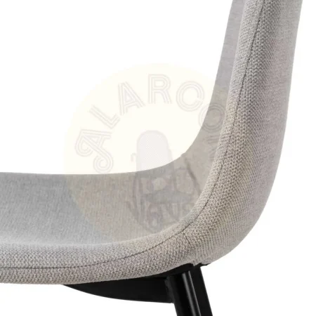 Silla comedor gris tapizada en tejido con estructura metálica 43x52x87cm - Ixia - 609572IX - foto-secundaria-6
