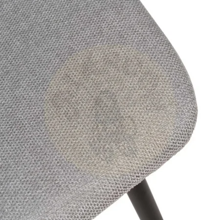 Silla comedor gris tapizada en tejido con estructura metálica 43x52x87cm - Ixia - 609572IX - foto-secundaria-7