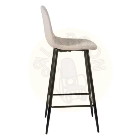 Taburete crema en tejido y metal para salón altura asiento 72cm 45.50x45x105.50cm - Ixia - 609574IX - foto-secundaria-1