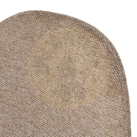 Taburete alto tapizado taupe en tejido 100% poliéster con estructura metálica para salón 45.50x45x105.50cm - Ixia - 609575IX - foto-secundaria-5