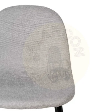 Taburete alto tapizado en tejido gris con estructura metálica altura asiento 72cm 45.50x45x105.50cm - Ixia - 609579IX - foto-secundaria-3