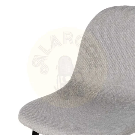 Taburete alto tapizado en tejido gris con estructura metálica altura asiento 72cm 45.50x45x105.50cm - Ixia - 609579IX - foto-secundaria-4
