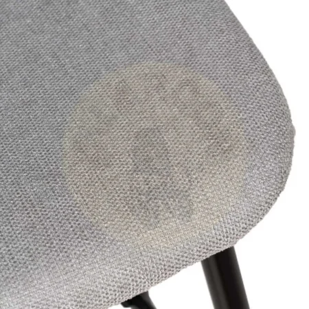 Taburete alto tapizado en tejido gris con estructura metálica altura asiento 72cm 45.50x45x105.50cm - Ixia - 609579IX - foto-secundaria-7