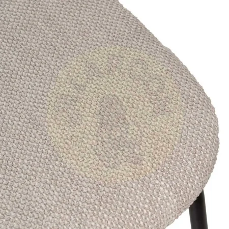 Silla tapizada para salón marrón crema estructura metálica asiento en madera contrachapada 49x53x80cm - Ixia - 609583IX - foto-secundaria-7