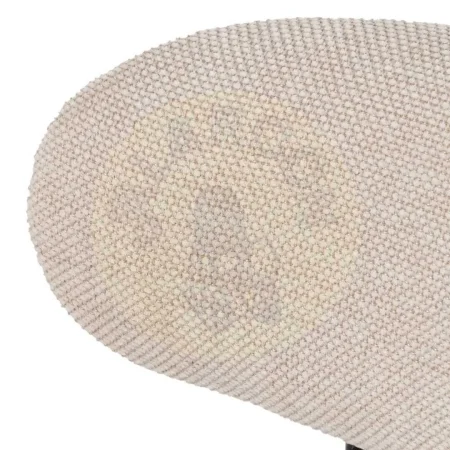 Silla crema tapizada en tejido 100% poliéster con estructura metálica y madera contrachapada 50x54x73.50cm - Ixia - 609593IX - foto-secundaria-5