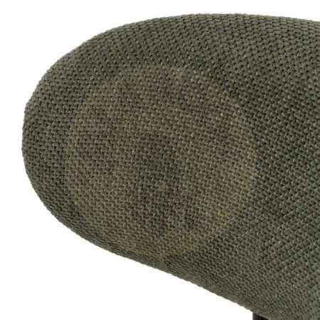 Silla verde tapizada en tejido 100% poliéster con estructura metálica y respaldo en madera contrachapada 50x54x73.50cm - Ixia - 609594IX - foto-secundaria-4