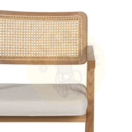 Silla con brazos en madera de haya y asiento de ratán natural 56x55x81cm - Ixia - 609989IX - foto-secundaria-3