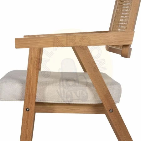 Silla con brazos en madera de haya y asiento de ratán natural 56x55x81cm - Ixia - 609989IX - foto-secundaria-6