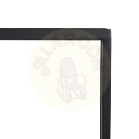 Estantería metálica negra con estantes de cristal 65x25x110cm - Ixia - 610006IX - foto-secundaria-2