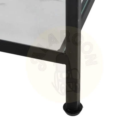 Estantería metálica negra con estantes de cristal 65x25x110cm - Ixia - 610006IX - foto-secundaria-6