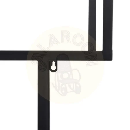 Estantería metálica negra con estantes de cristal 65x25x110cm - Ixia - 610006IX - foto-secundaria-7