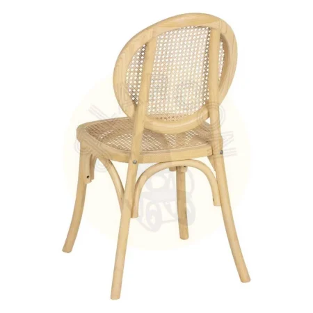 Silla de madera de olmo con asiento y respaldo de ratán natural 44.50x41.50x89cm - Ixia - 610045IX - foto-secundaria-2