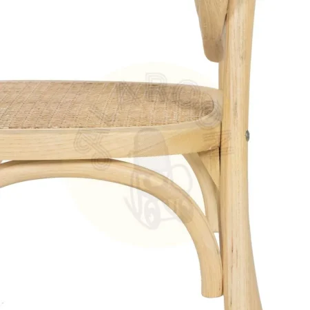 Silla de madera de olmo con asiento y respaldo de ratán natural 44.50x41.50x89cm - Ixia - 610045IX - foto-secundaria-6
