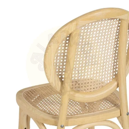 Silla de madera de olmo con asiento y respaldo de ratán natural 44.50x41.50x89cm - Ixia - 610045IX - foto-secundaria-9