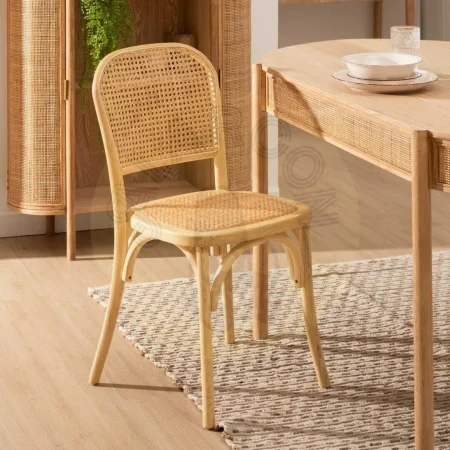 Silla natural madera de olmo con asiento y respaldo de ratán 45x42x86cm - Ixia - 610046IX - foto-secundaria-12
