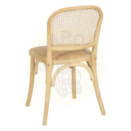 Silla natural madera de olmo con asiento y respaldo de ratán 45x42x86cm - Ixia - 610046IX - foto-secundaria-2