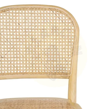 Silla natural madera de olmo con asiento y respaldo de ratán 45x42x86cm - Ixia - 610046IX - foto-secundaria-3
