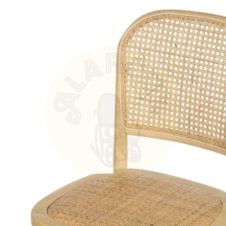 Silla natural madera de olmo con asiento y respaldo de ratán 45x42x86cm - Ixia - 610046IX - foto-secundaria-4