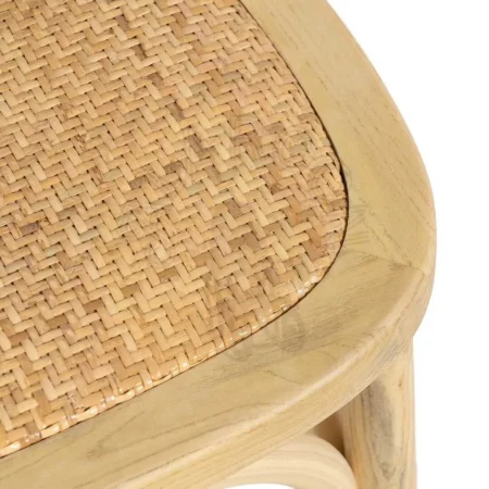 Silla natural madera de olmo con asiento y respaldo de ratán 45x42x86cm - Ixia - 610046IX - foto-secundaria-7