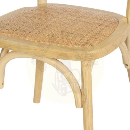 Silla natural madera de olmo con asiento y respaldo de ratán 45x42x86cm - Ixia - 610046IX - foto-secundaria-8