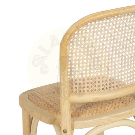 Silla natural madera de olmo con asiento y respaldo de ratán 45x42x86cm - Ixia - 610046IX - foto-secundaria-9