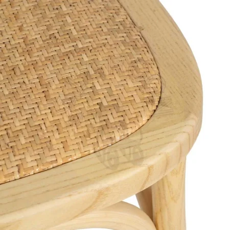 Silla natural de madera de olmo con asiento y respaldo de ratán apilable para salón 45x41x88cm - Ixia - 610047IX - foto-secundaria-7